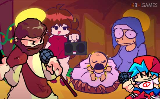 FNF vs Jesus, God and Joseph (Funked Birth)